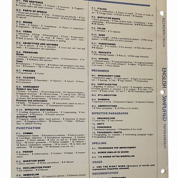 English Simplified Blanche Ellsworth Revised John A Higgins 5th Ed 1985 VG Con - Picture 2 of 5